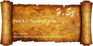 Hartl Szerafina névjegykártya